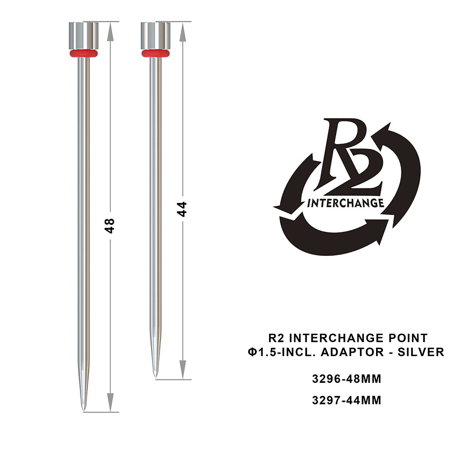 One80 R2 1.5 Interchange Points With Adaptor - 48mm Silver