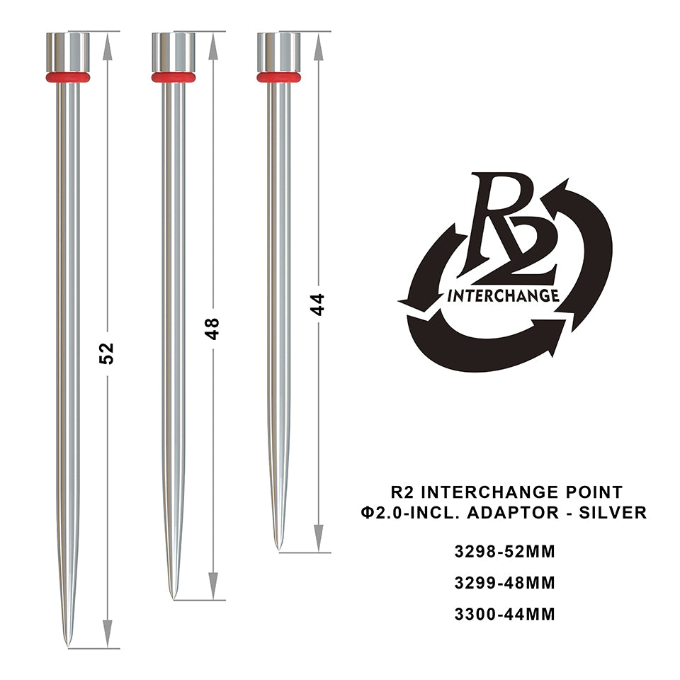 One80 R2 2.0 Interchange Points With Adaptor - 48mm Silver