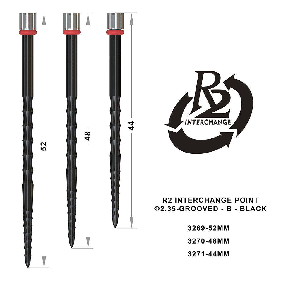 One80 R2 2.35 Grooved Interchange Points - 44mm B Black