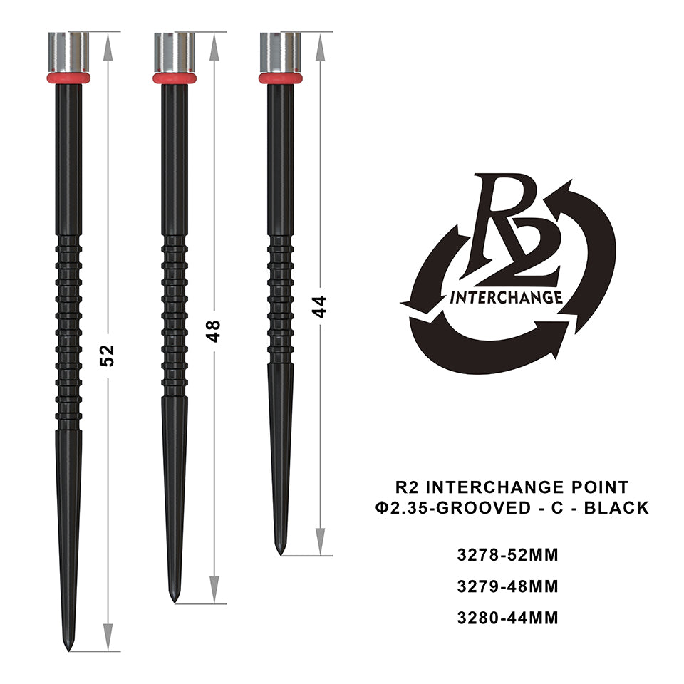 One80 R2 2.35 Grooved Interchange Points - 52mm C Black