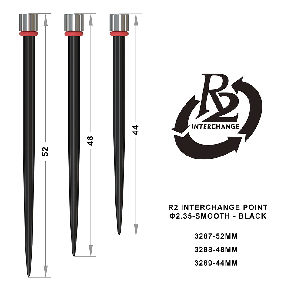 One80 R2 2.35 Smooth Interchange Points - 52mm Black