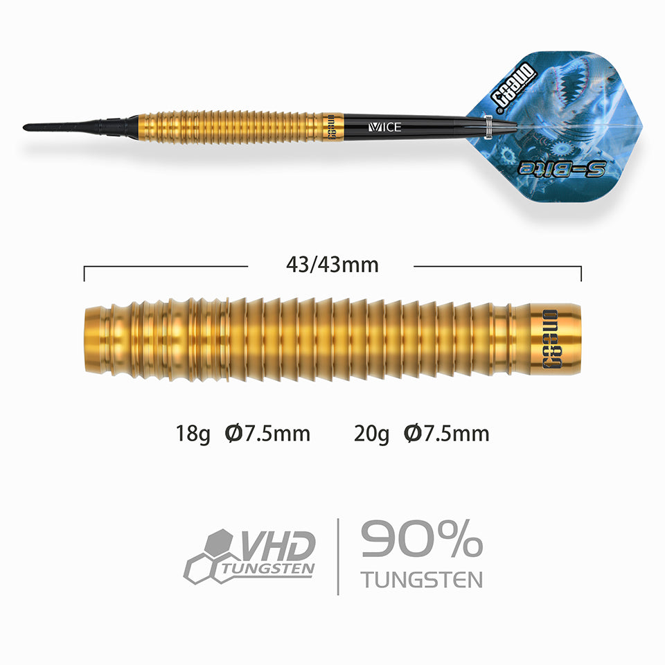 One80 S-Bite S-B2 Soft Tip Darts - 18gm