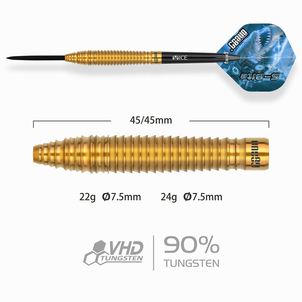 One80 S-Bite S-B2 Steel Tip Darts - 22gm
