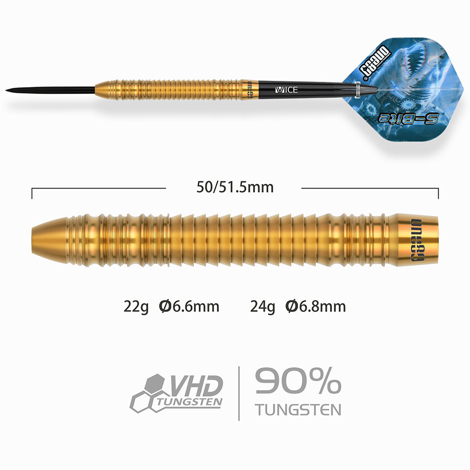 One80 S-Bite S-B3 Steel Tip Darts - 22gm