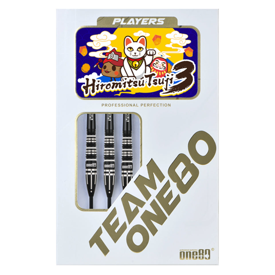 One80 Tsuji III Steel Tip Darts - Black