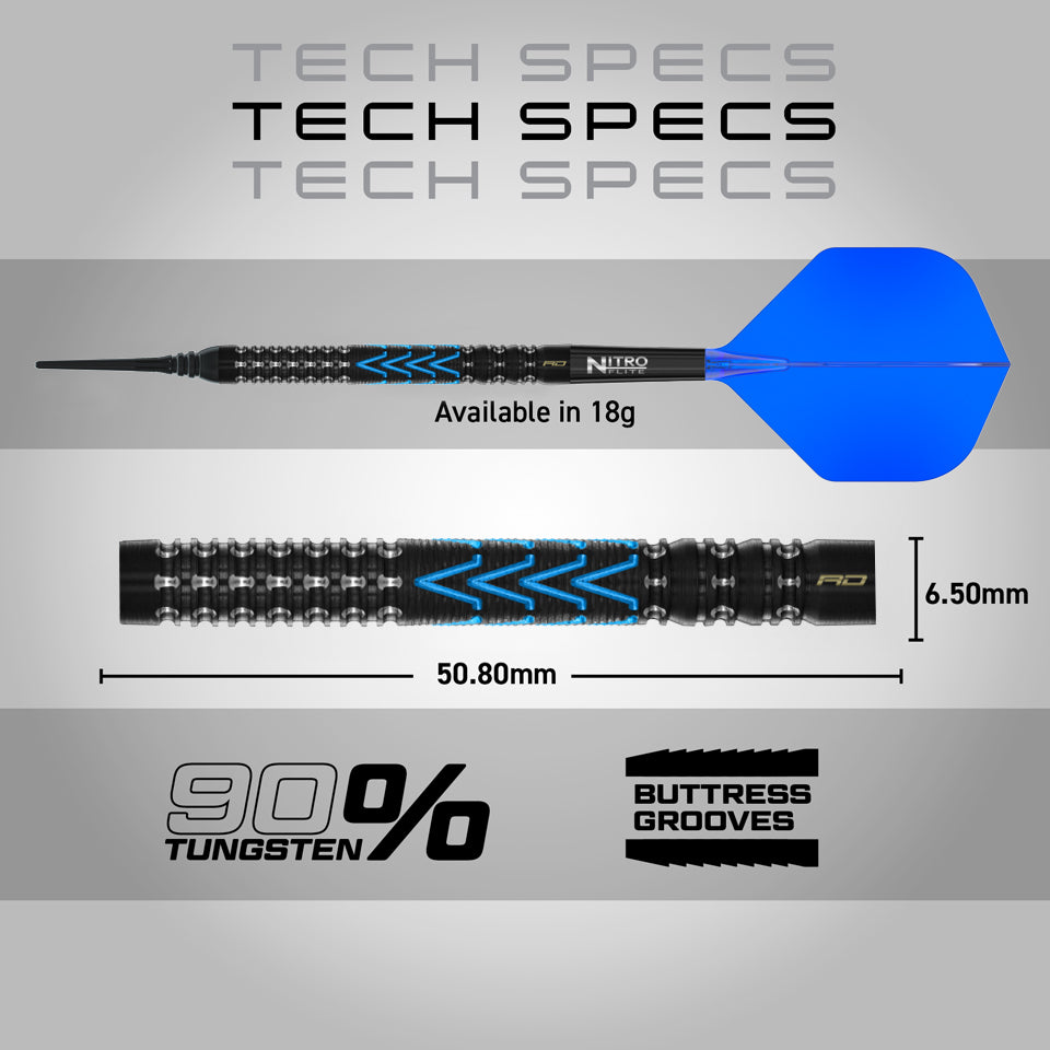 Red Dragon AMP Tapered Soft Tip Darts - 20gm