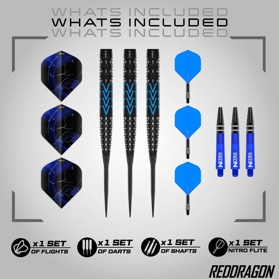 Red Dragon AMP Tapered Steel Tip Darts - 21gm