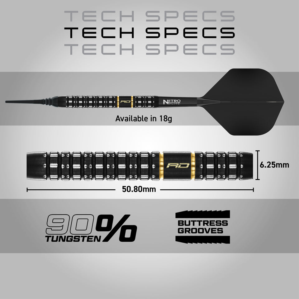 Red Dragon Ascend Parallel Soft Tip Darts - 20gm