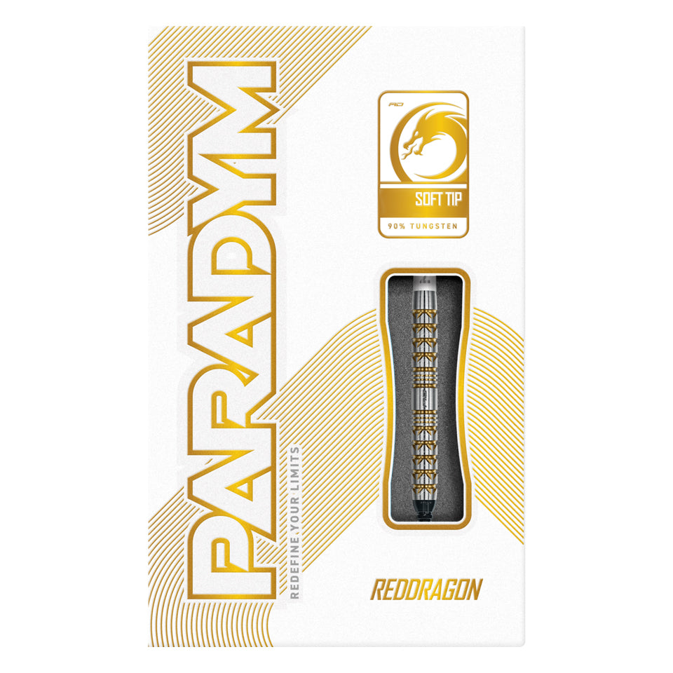 Red Dragon Paradym Gold Parallel Soft Tip Darts - 20gm