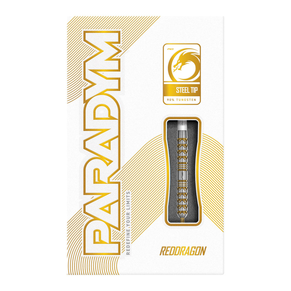 Red Dragon Paradym Gold Parallel Steel Tip Darts - 22gm