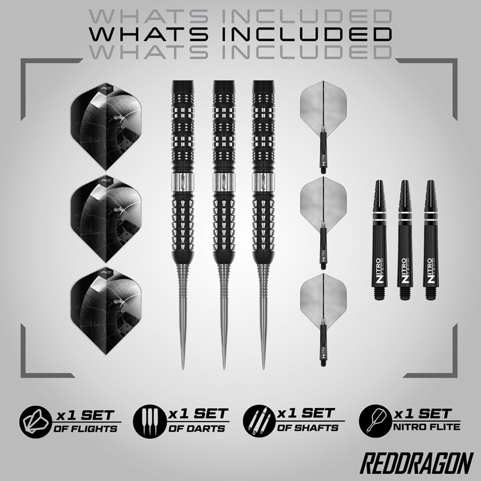 Red Dragon Recon Parallel Steel Tip Darts - 22gm