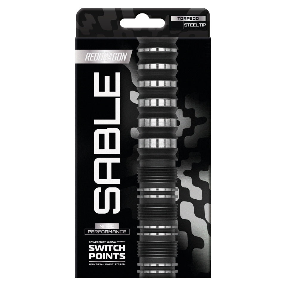 Red Dragon Sable 02 Torpedo Switch Point Steel Tip Darts - 23gm
