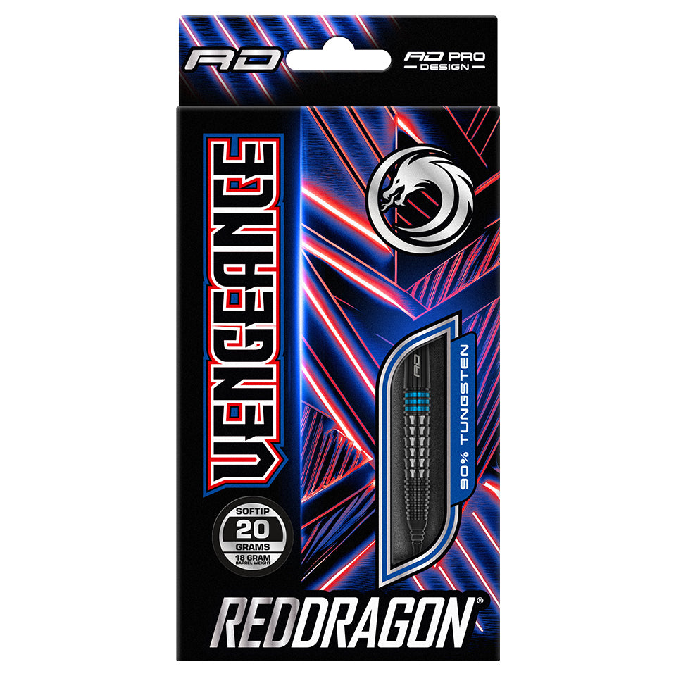 Red Dragon Vengeance Blue Soft Tip Darts - 20gm