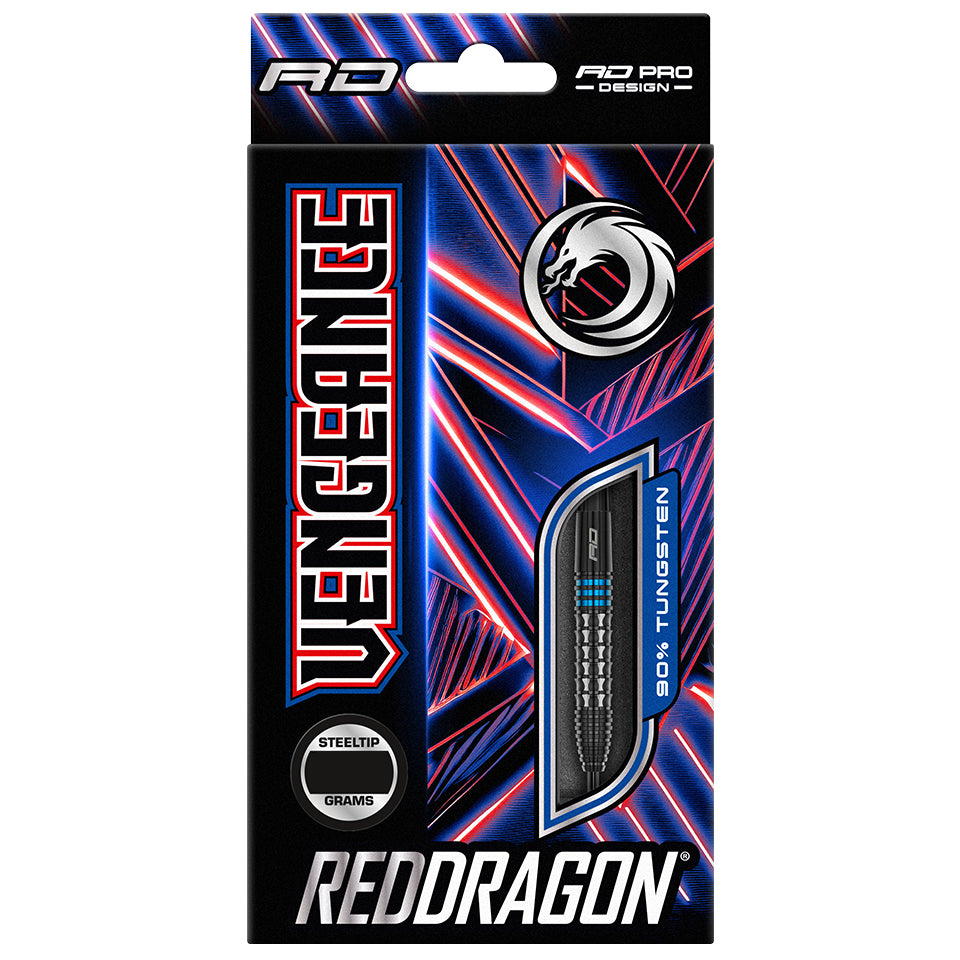 Red Dragon Vengeance Blue Steel Tip Darts - 22gm