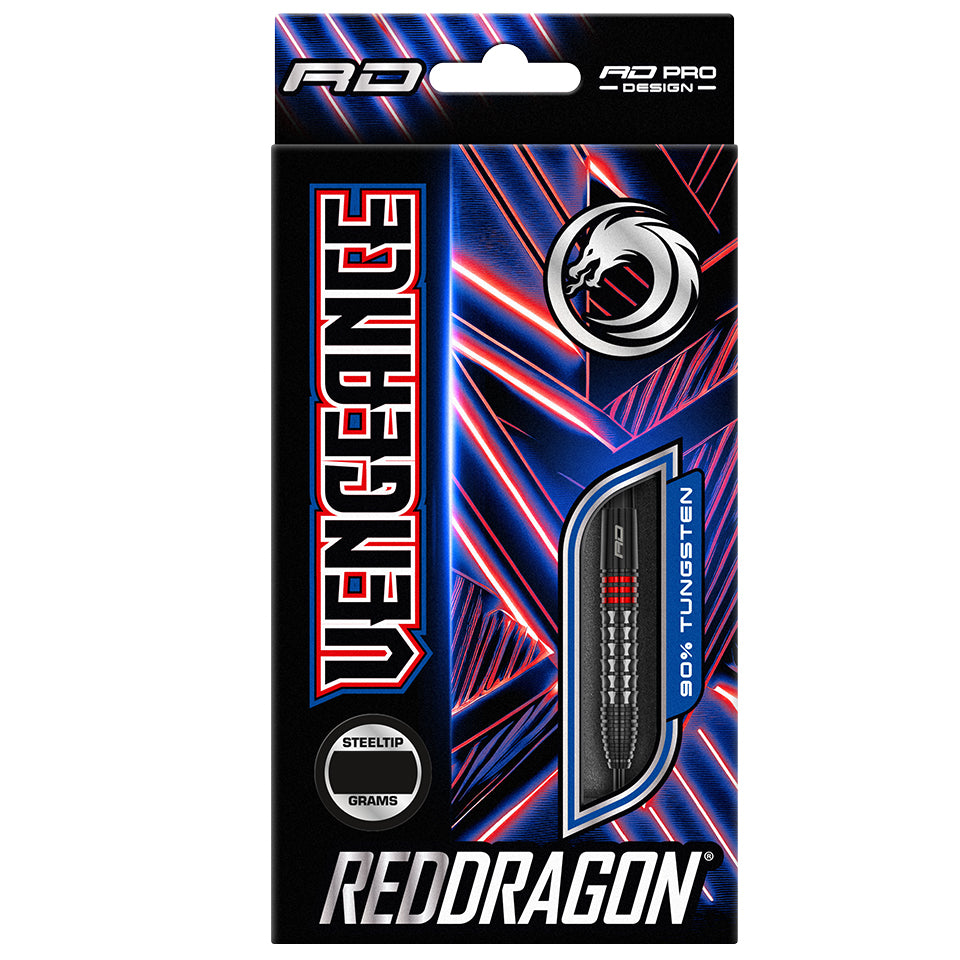 Red Dragon Vengeance Red Steel Tip Darts - 22gm