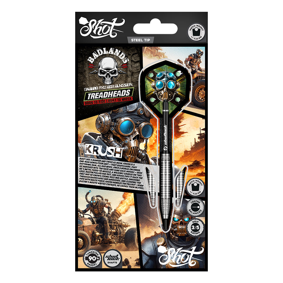 Shot Badlands Krush Steel Tip Darts - 24gm