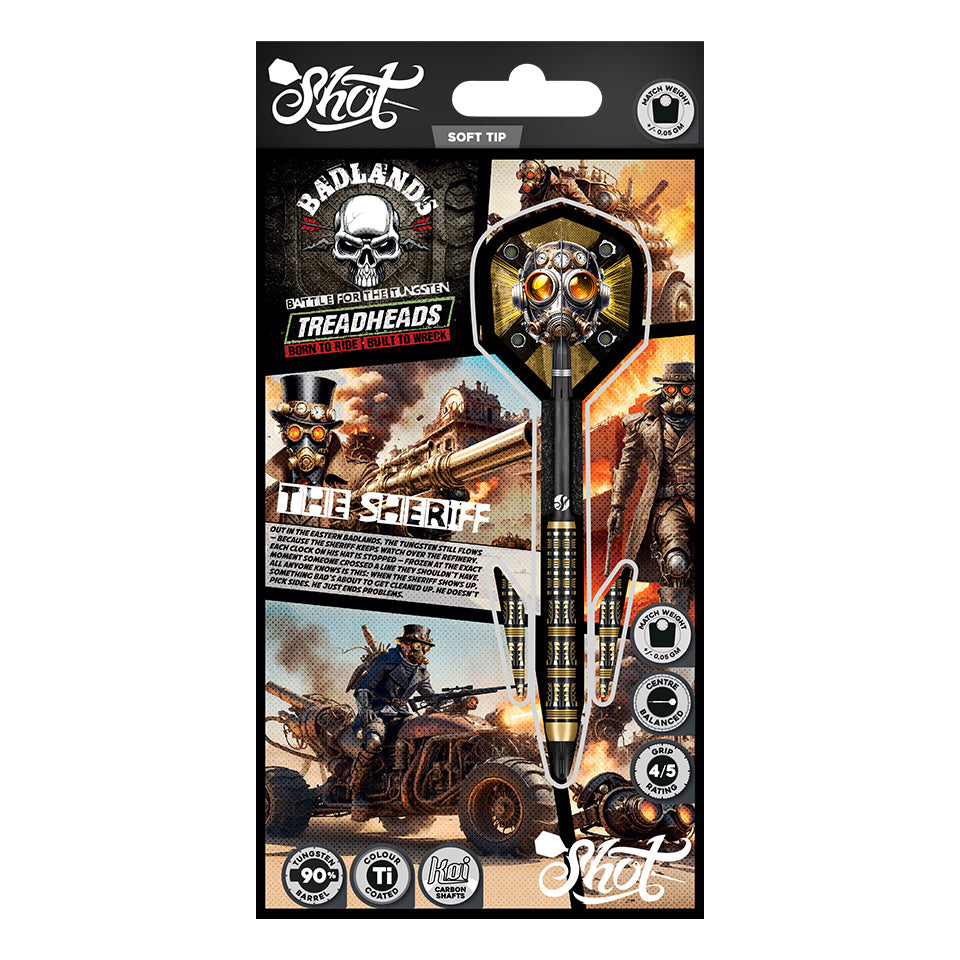 Shot Badlands The Sheriff Soft Tip Darts - 20gm