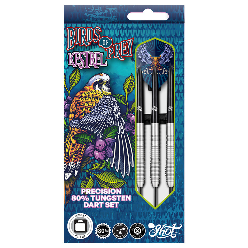 Shot Birds of Prey Kestrel Steel Tip Darts - 23gm