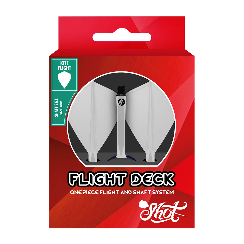 Shot Flight Deck Dart Flight & Shaft System - Kite Short Clear
