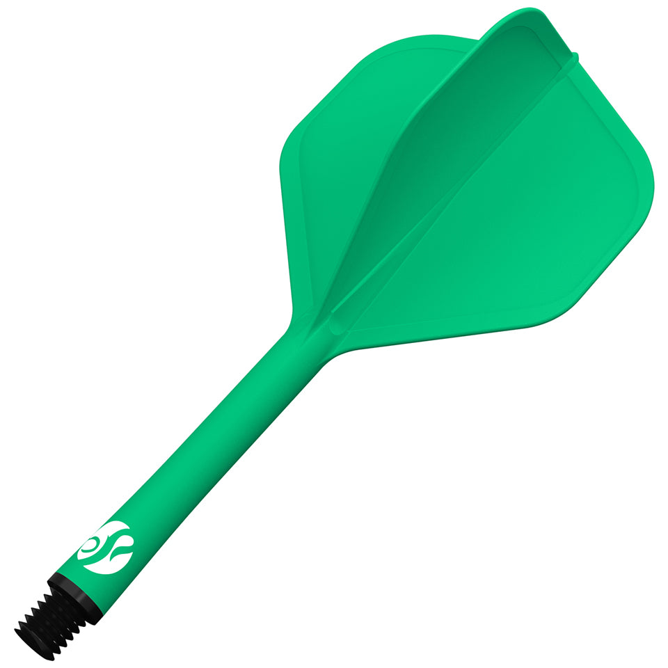 Shot Flight Deck Dart Flight and Shaft System - Standard Short Green