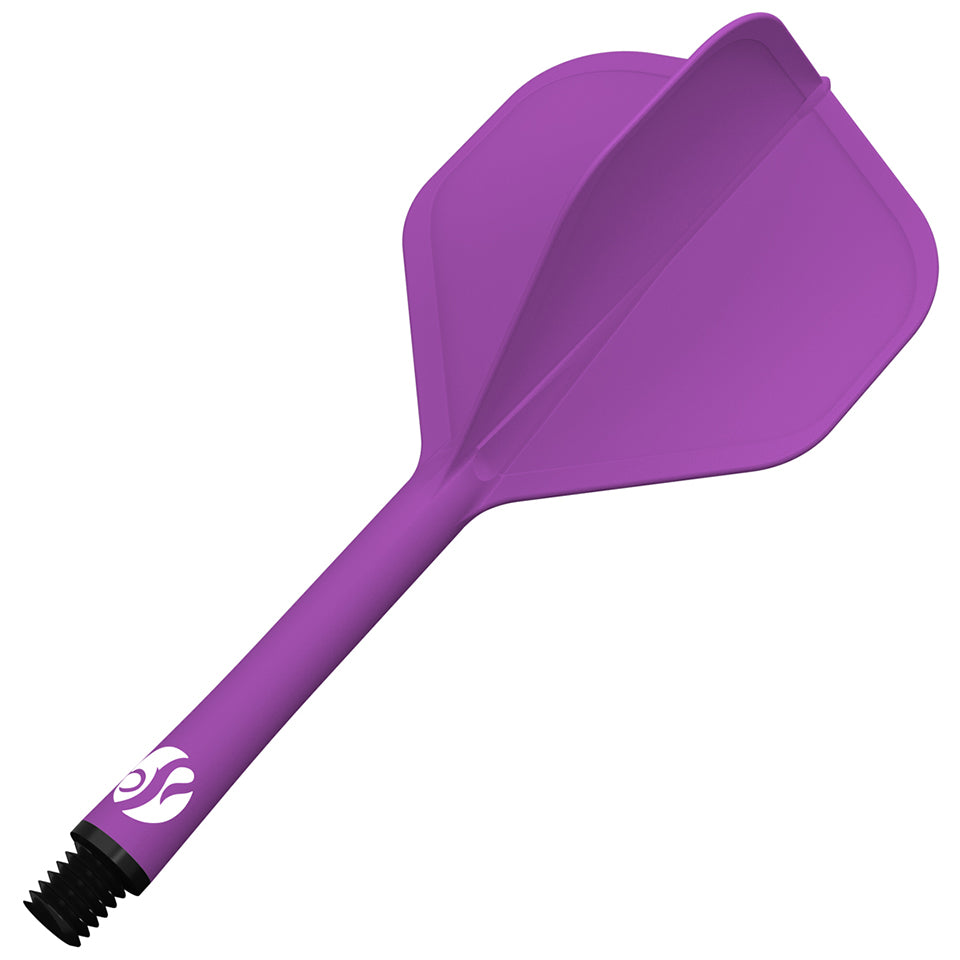 Shot Flight Deck Dart Flight and Shaft System - Standard Short Purple