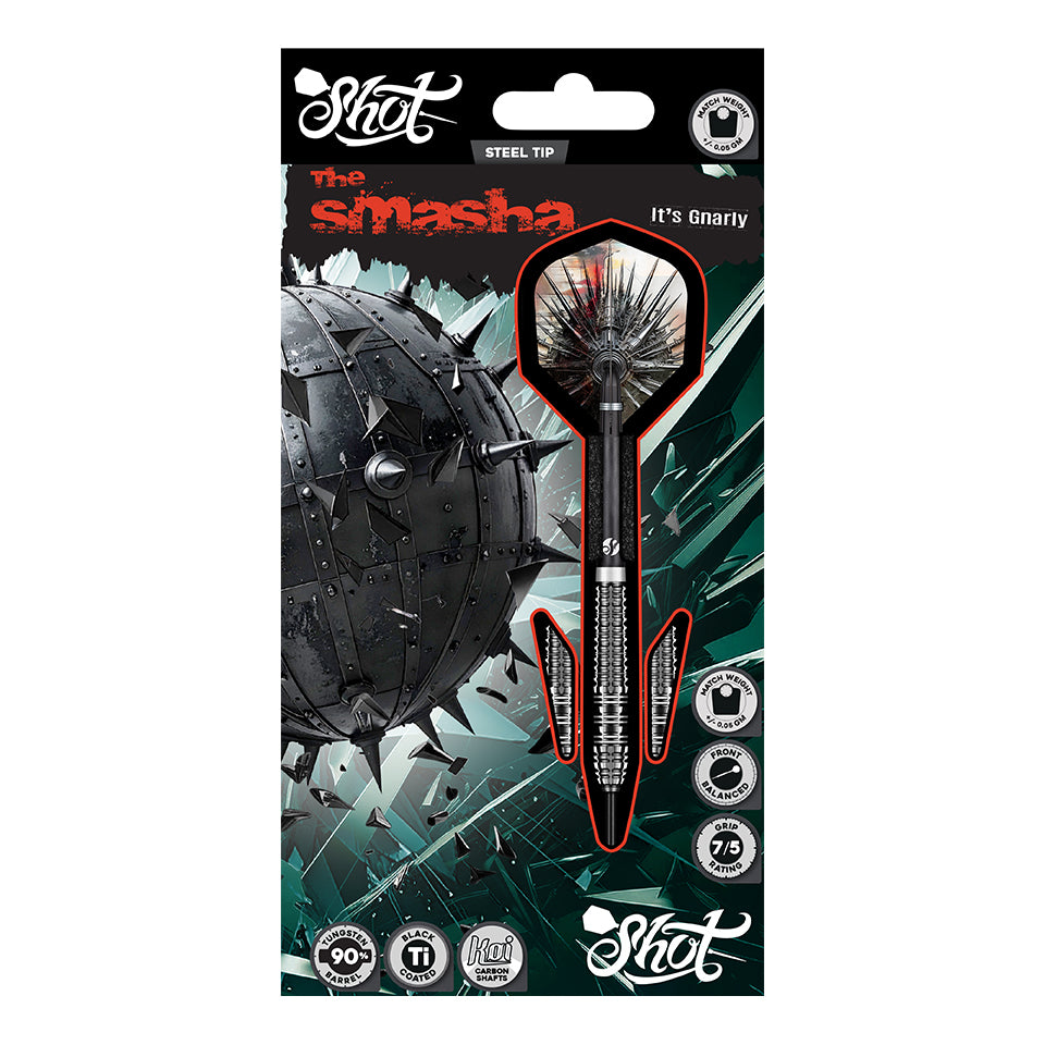 Shot Gnarly Smasha Steel Tip Darts - 25gm
