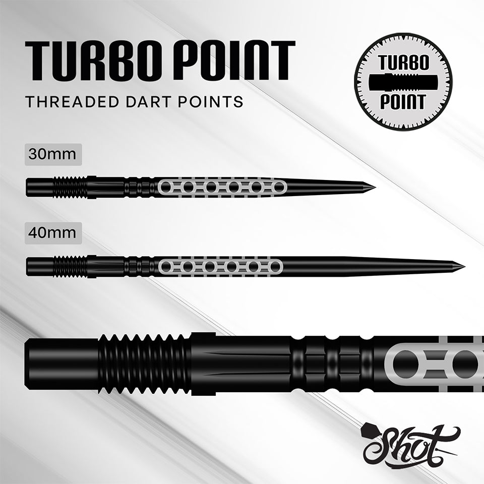 Shot Goths Turbo Steel Points - Black 30mm