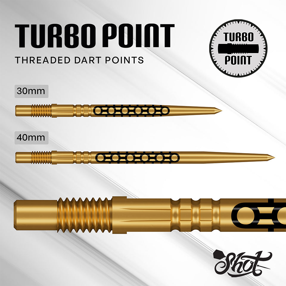 Shot Goths Turbo Steel Points - Gold 30mm