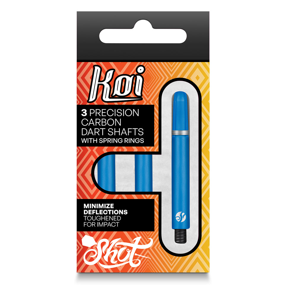 Shot Koi Carbon Color Dart Shafts - Short Blue