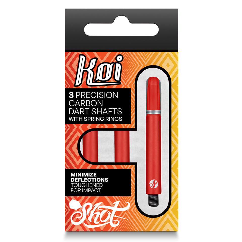 Shot Koi Carbon Color Dart Shafts - Medium Red