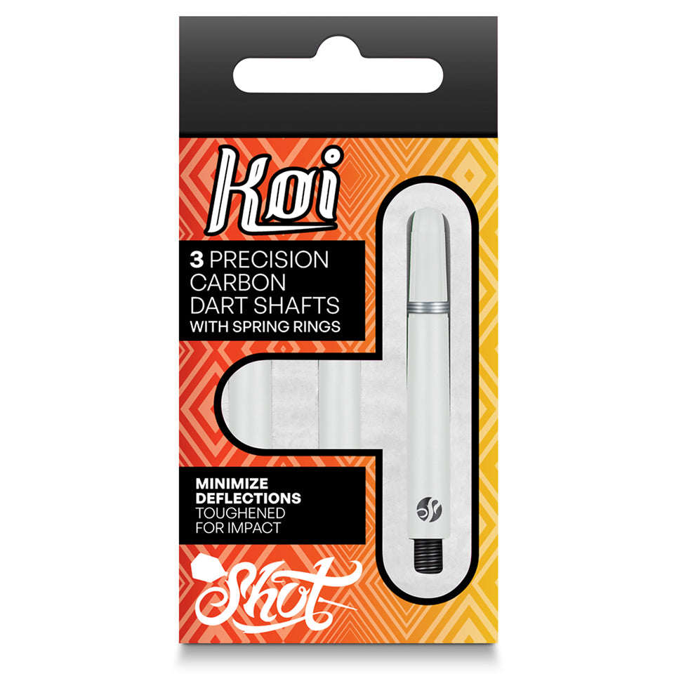 Shot Koi Carbon Dart Shaft - White - Medium Shot Koi Carbon Dart Shaft - White - Medium