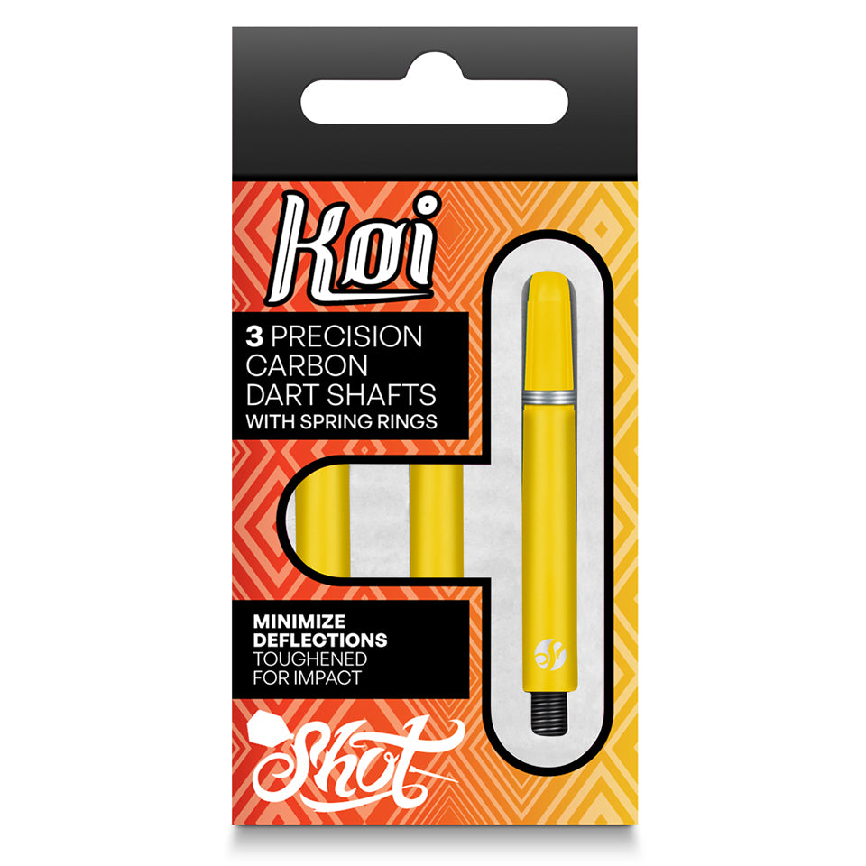 Shot Koi Carbon Color Dart Shafts - Short Yellow