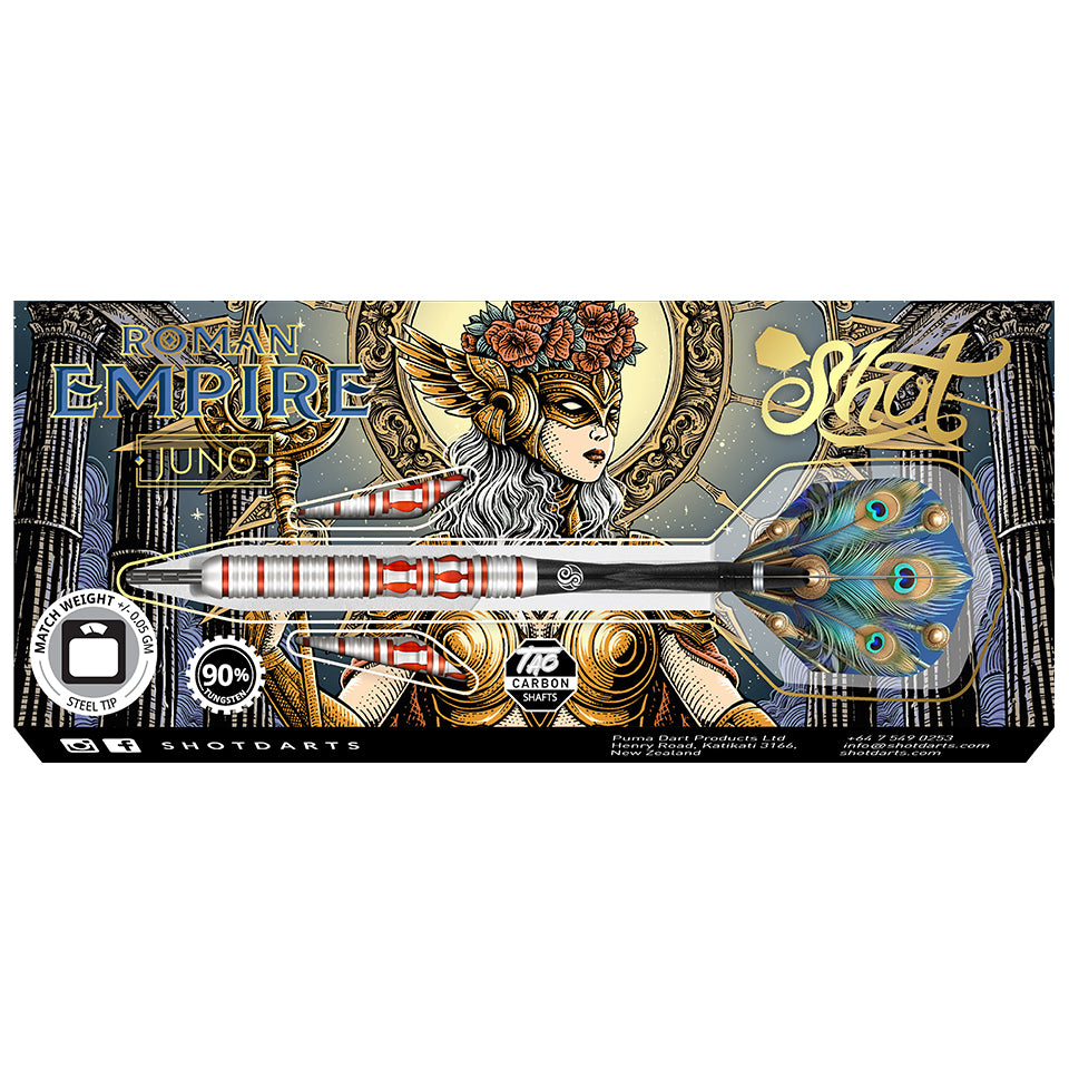 Shot Roman Empire Juno Steel Tip Darts - 27gm