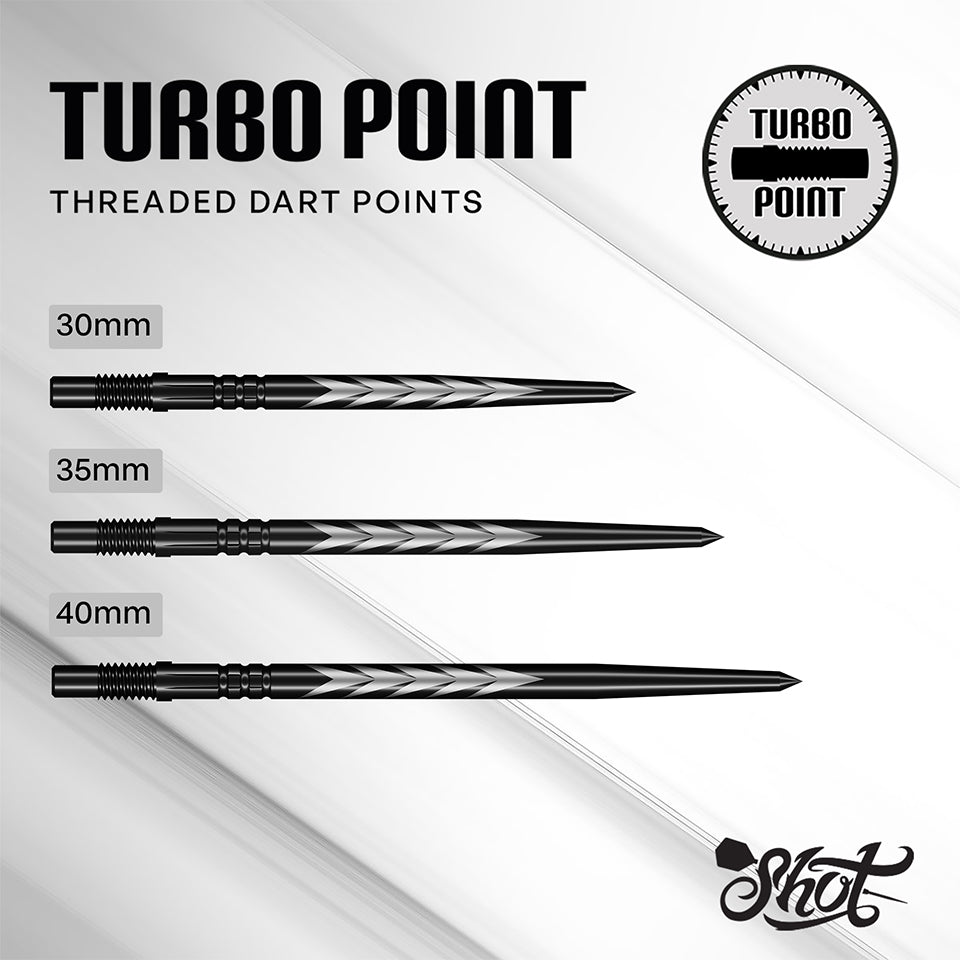 Shot Tribal Weapon Turbo Steel Points - 30mm Black