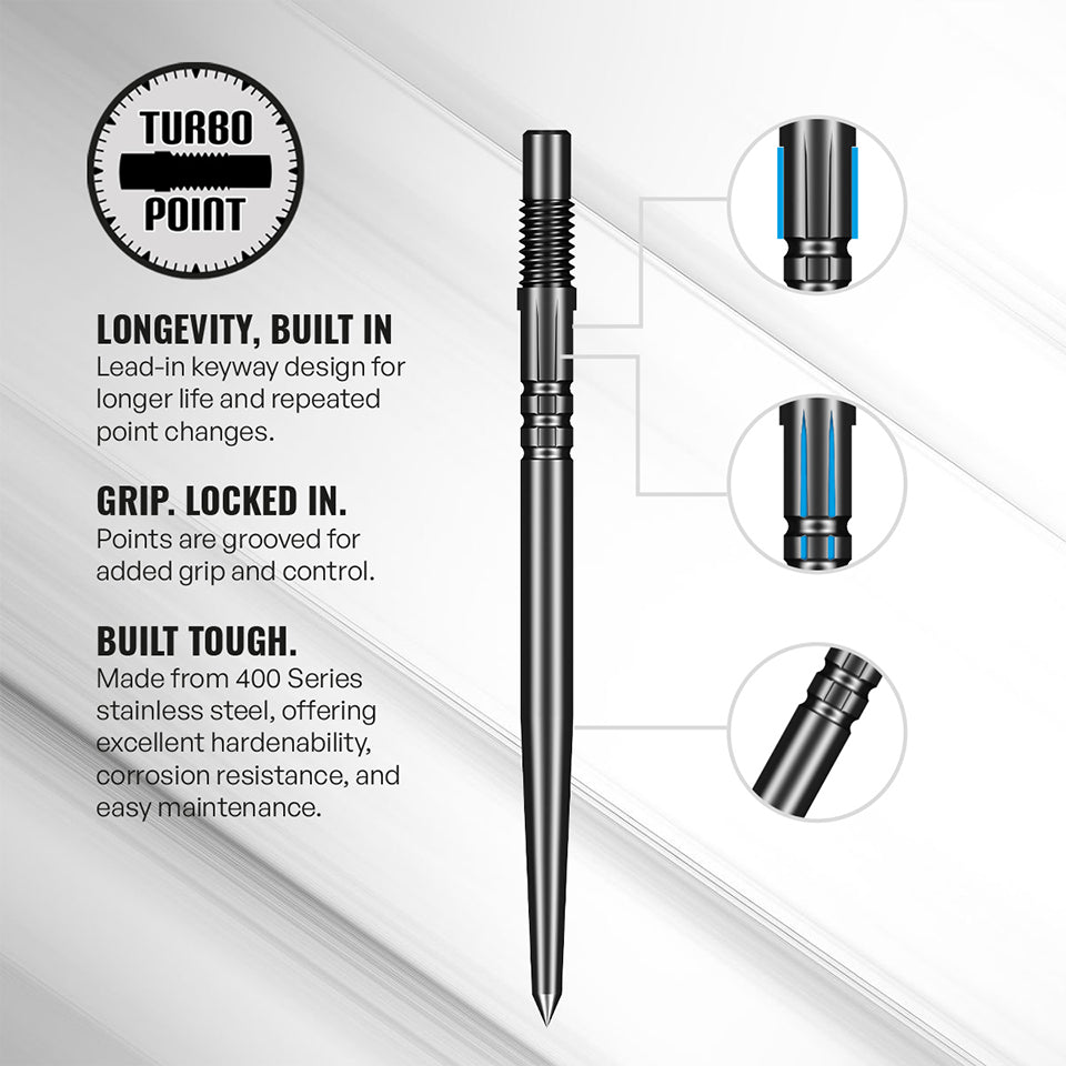 Shot Goths Alaric Turbo Point Steel Tip Darts - 25gm