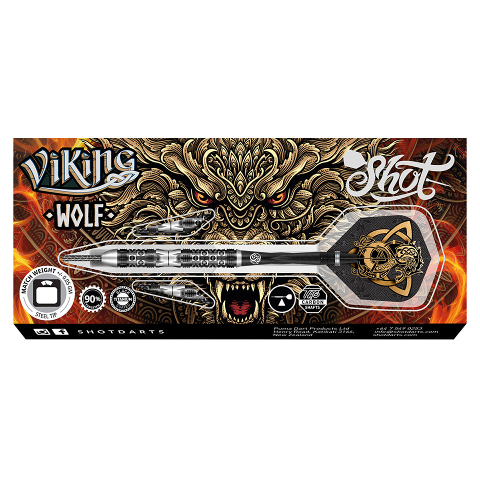 Shot Viking Wolf Steel Tip Darts - 23gm