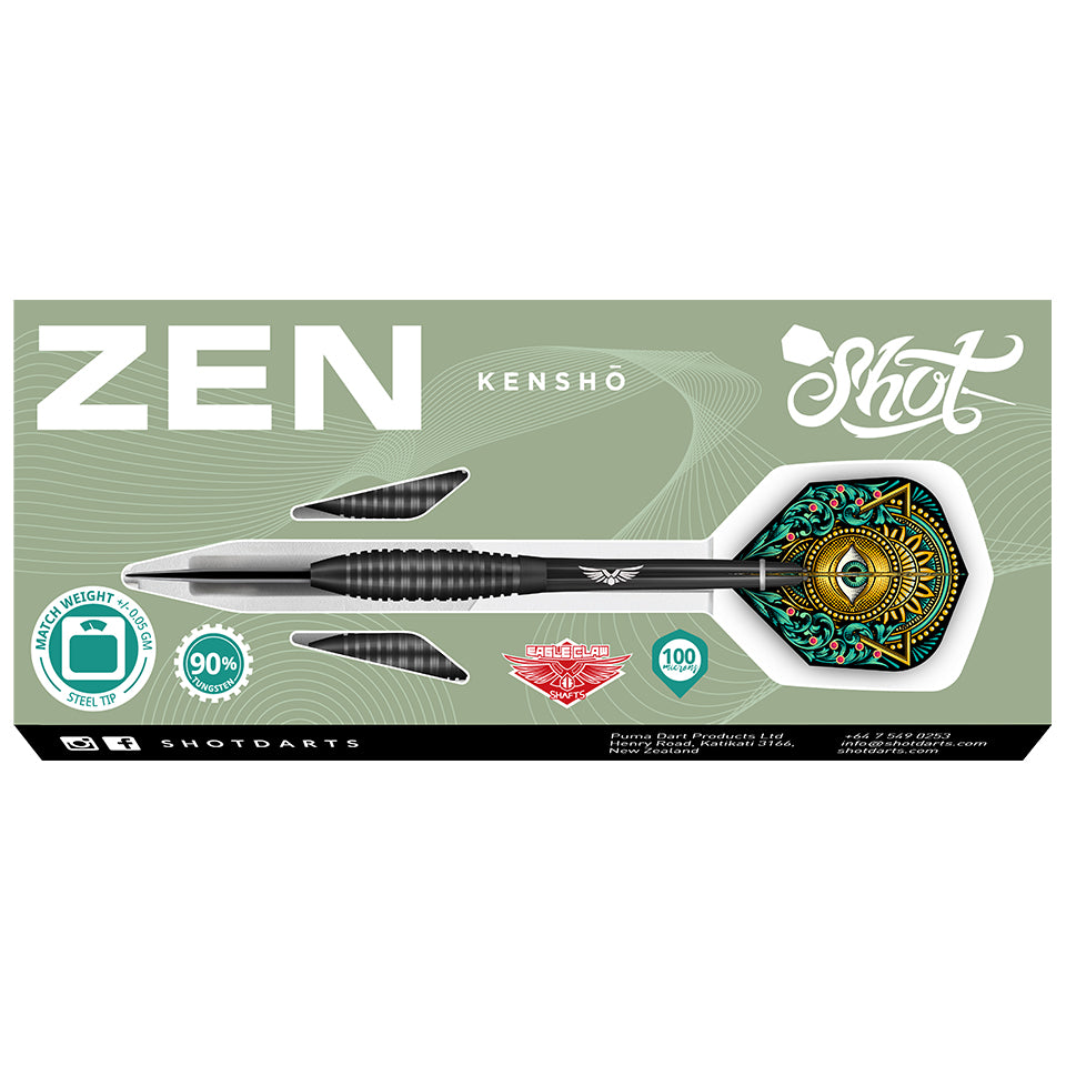 Shot Zen Kensho Steel Tip Darts -  28gm