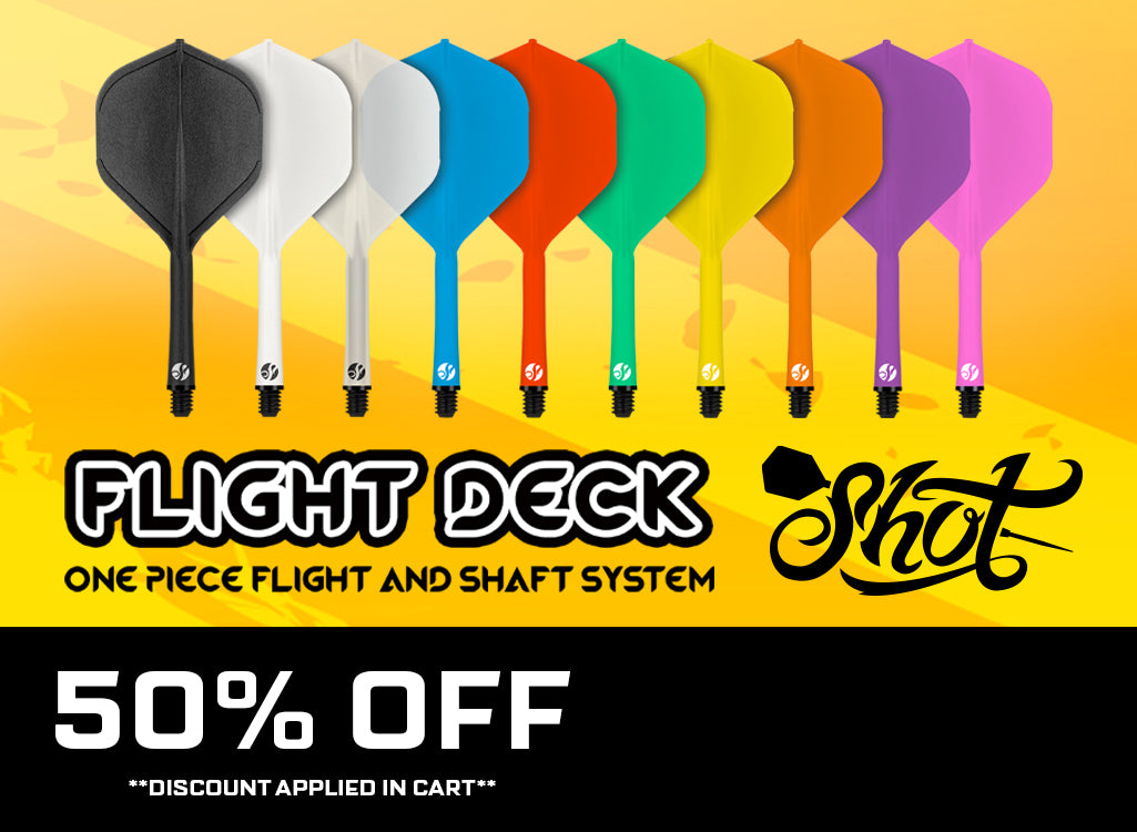 50% Off Shot Flight Deck | A-Z Darts