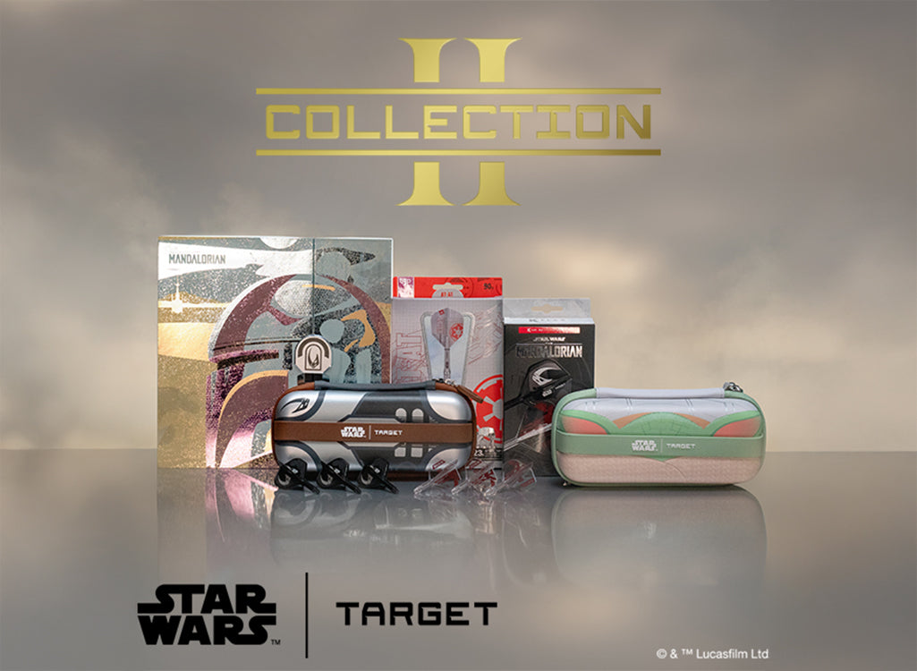Star Wars collection with Target branding on a reflective surface.