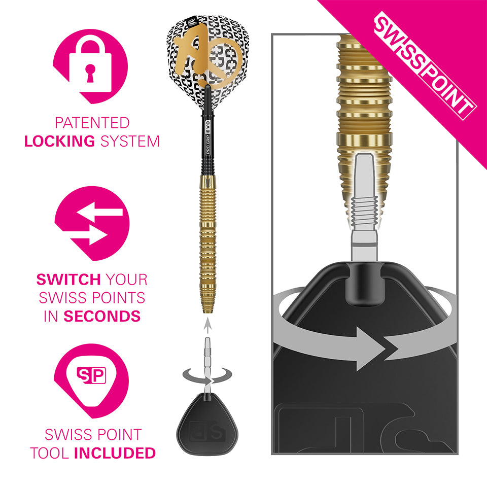 Target Bolide Envy 01 Swiss Point Steel Tip Darts - 22gm