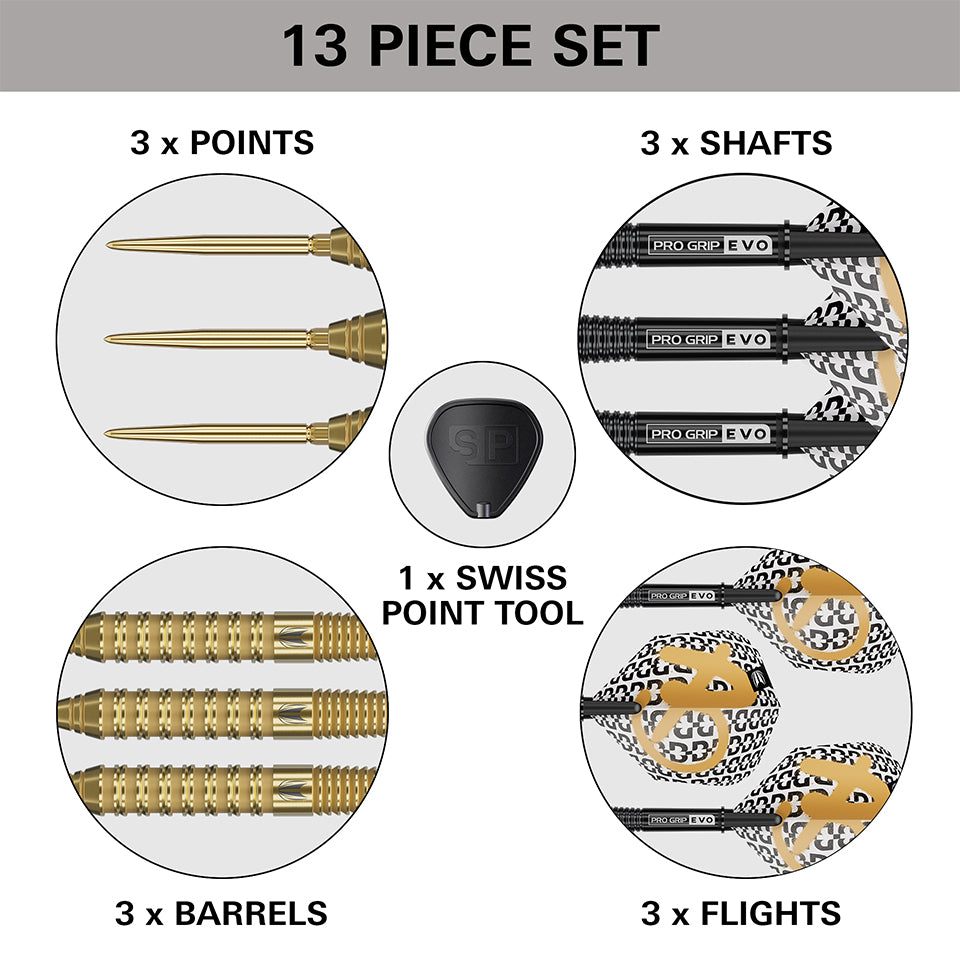 Target Bolide Envy 02 Swiss Point Steel Tip Darts - 22gm