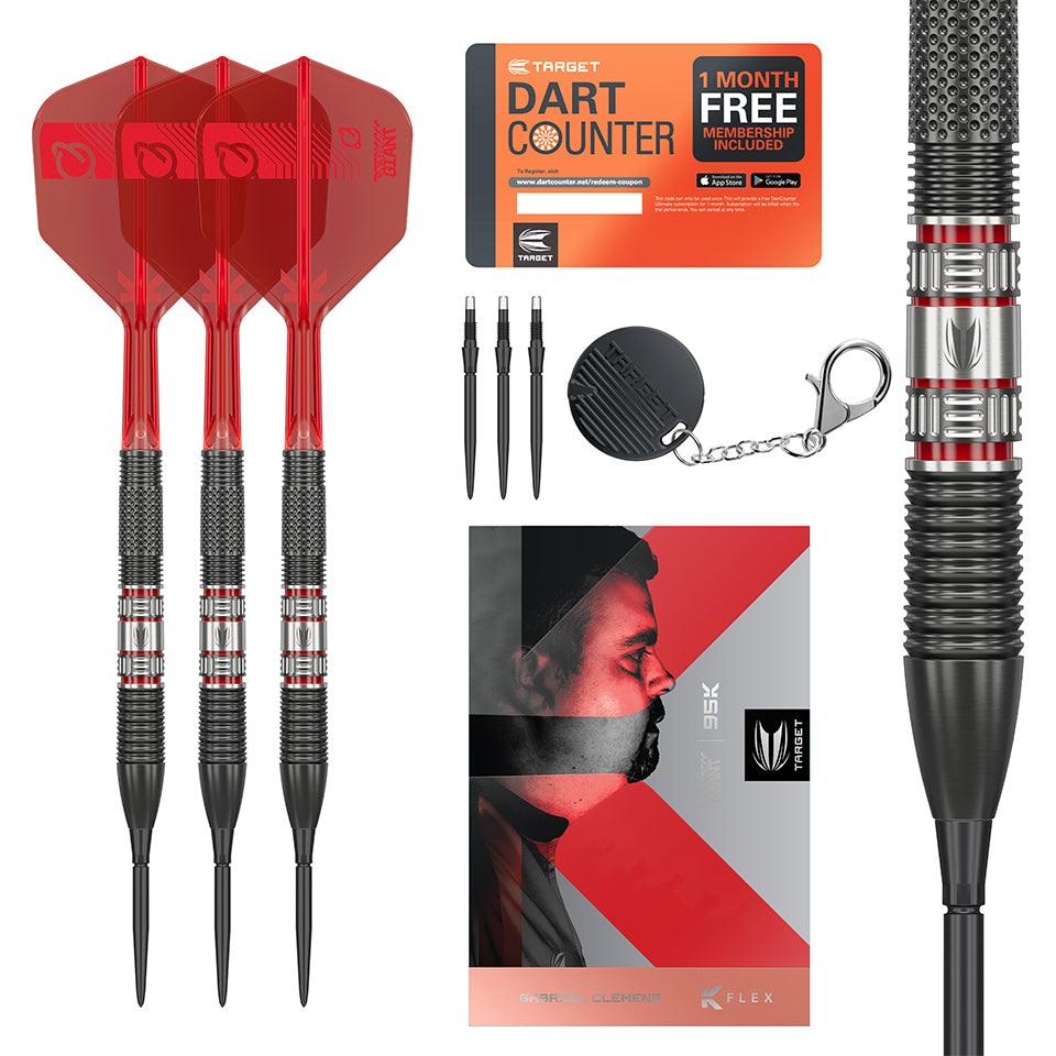 Target Gabriel Clemens 95k Swiss Point Steel Tip Darts - 23gm