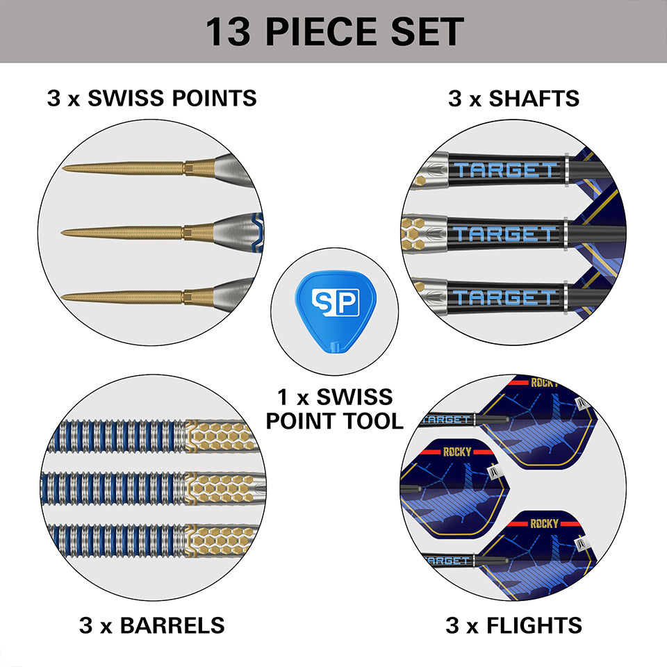 Target Josh Rock G1 Swiss Point Steel Tip Darts - 22gm