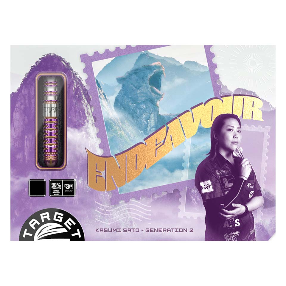 Target Kasumi Sato Endeavour G2 Swiss Point Steel Tip Darts - 22gm