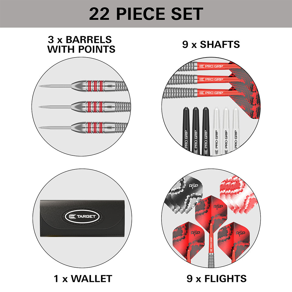 Target Nathan Aspinall Brass Steel Tip Darts - 22gm