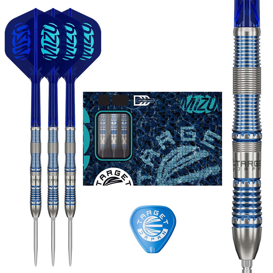 Target Prime Series Mizu 02 Swiss Point Steel Tip Darts - 23gm