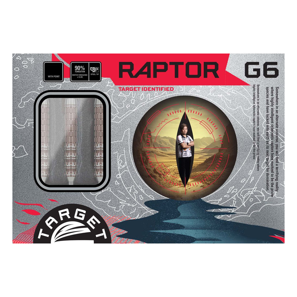 Target Prime Series Raptor G6 Swiss Point Steel Tip Darts - 24gm