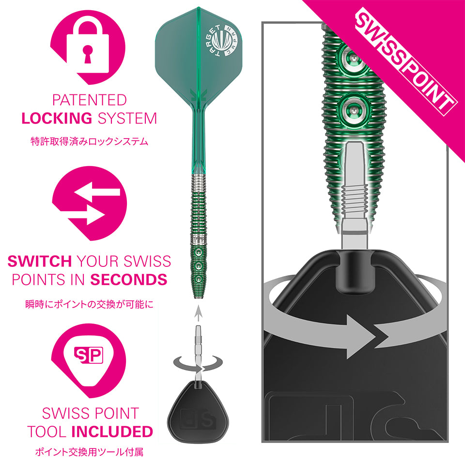 Target Prime Series Xeno Swiss Point Steel Tip Darts - 23gm