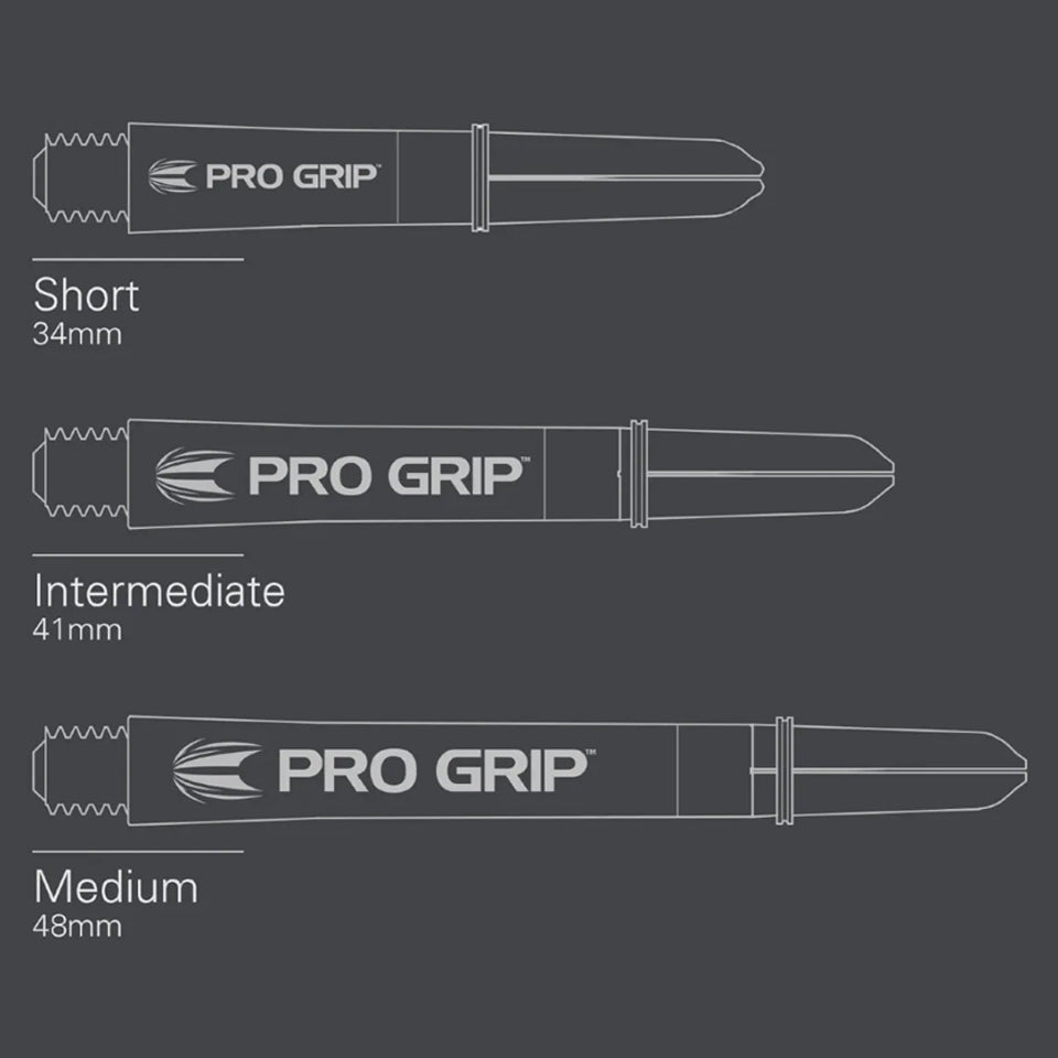 Target Pro Grip Nylon Spinning Dart Shafts - Short Black (3 Sets)
