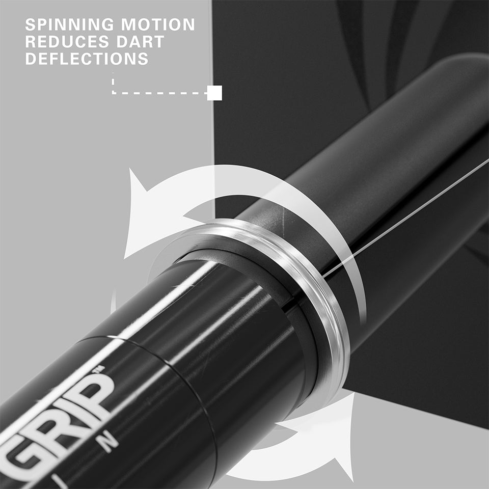 Target Pro Grip Nylon Spinning Dart Shafts - Inbetween Black (3 Sets)
